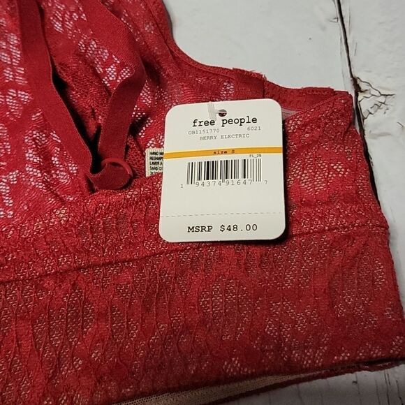 NWT Free People Tameeka UW Bra Berry Electric XS & S - Picture 6 of 8
